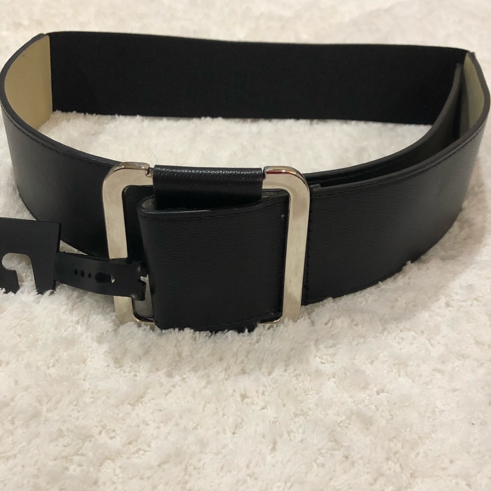 Lane Bryant Black Belt with Silver Buckle